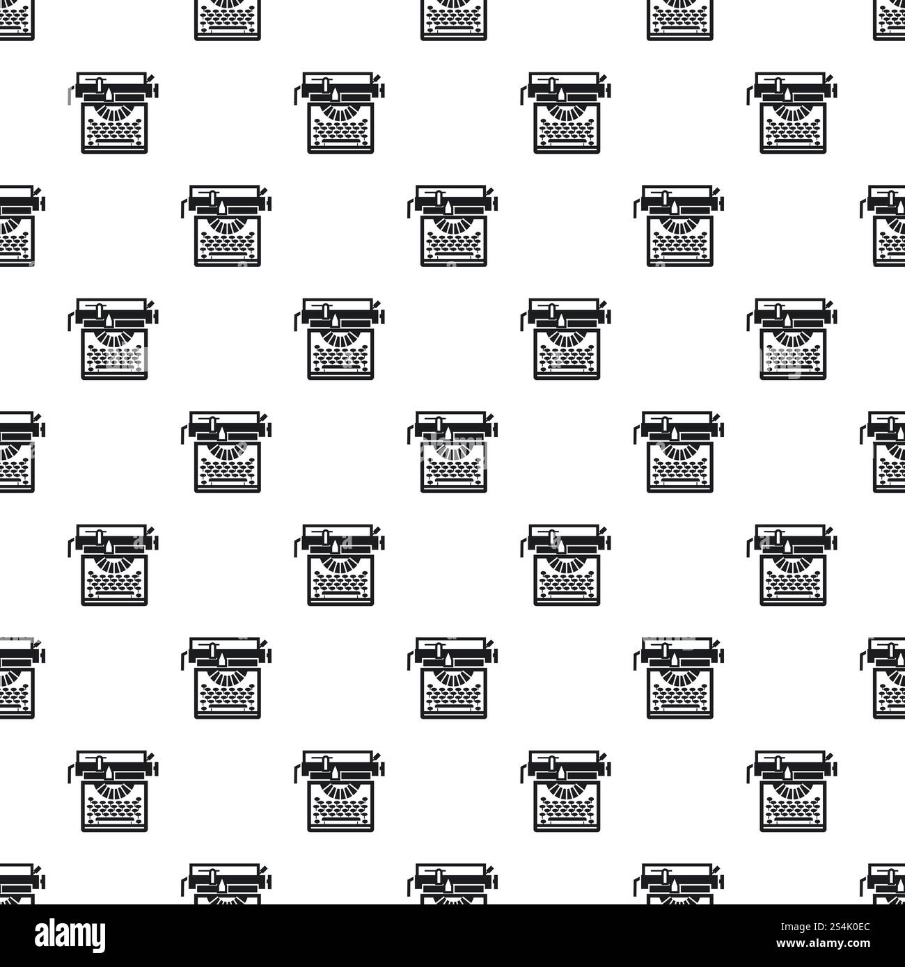 Typewriter classic pattern seamless vector repeat for any web design. Typewriter classic pattern seamless vector Stock Vector