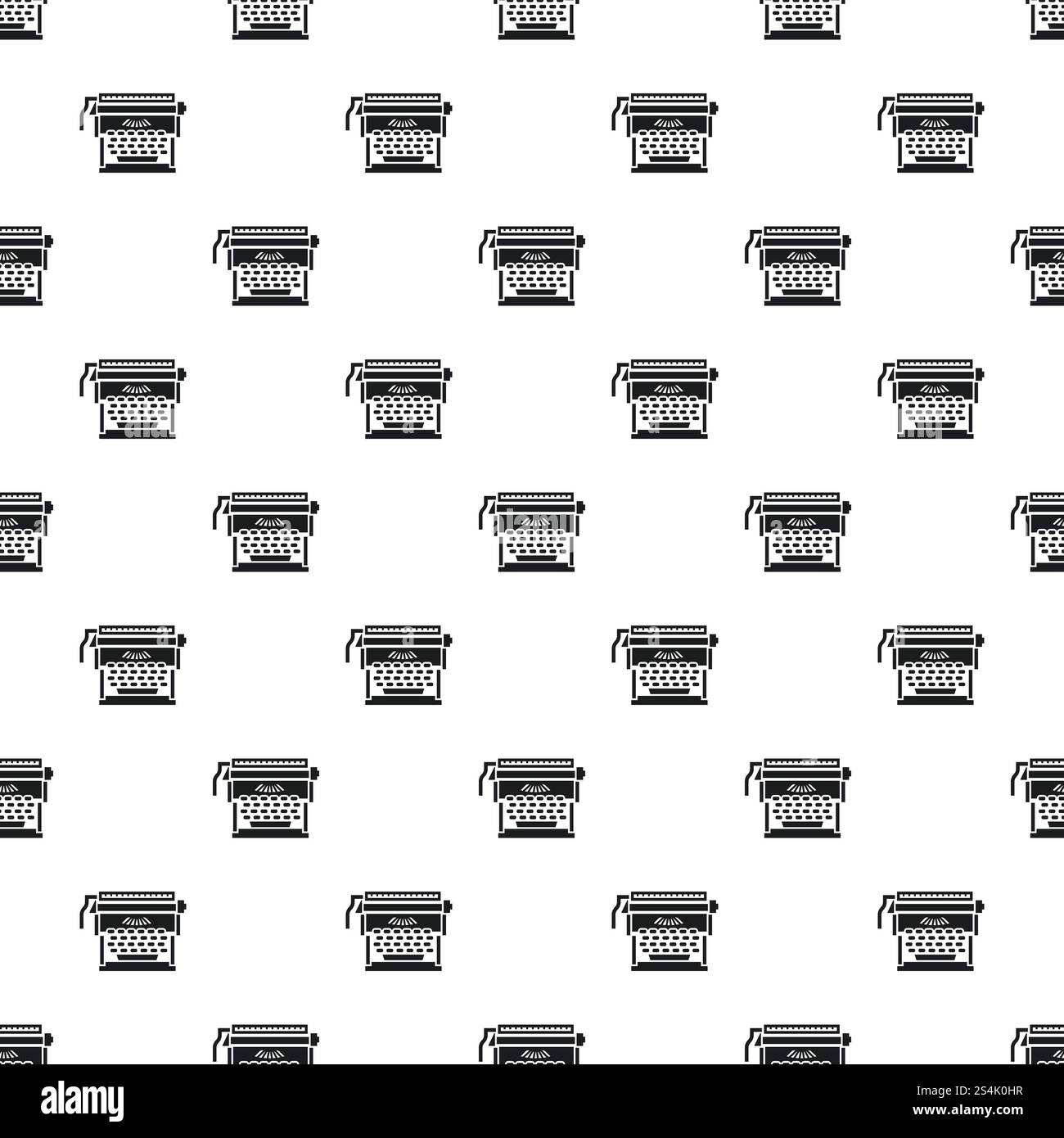 Office typewriter pattern seamless vector repeat for any web design. Office typewriter pattern seamless vector Stock Vector