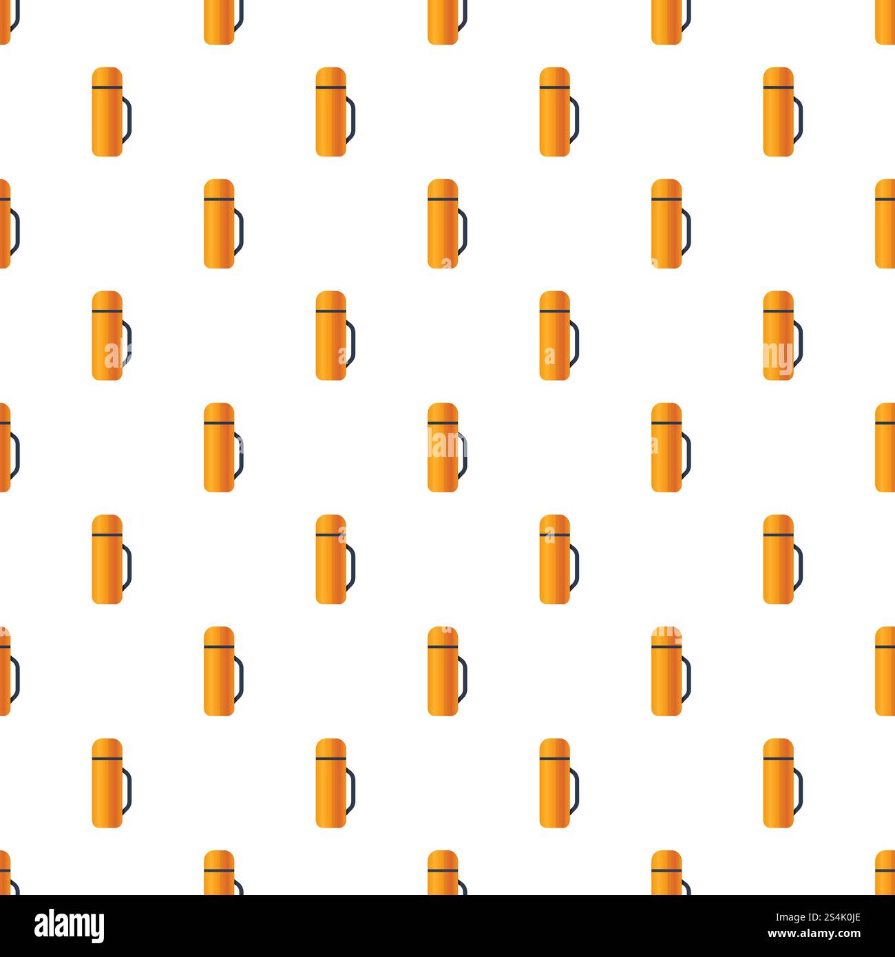 Tea thermos pattern seamless vector repeat for any web design. Tea thermos pattern seamless vector Stock Vector