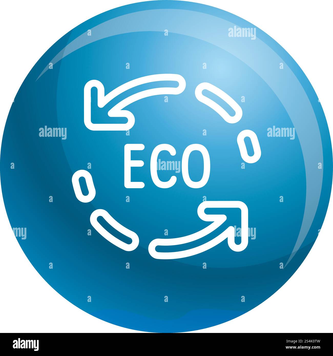 Eco recycle arrow icon. Outline eco recycle arrow vector icon for web ...