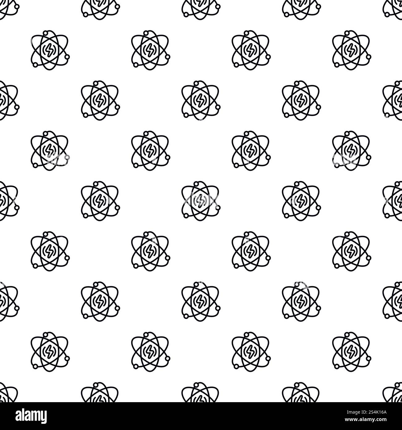 Energy atom pattern seamless vector repeat for any web design. Energy atom pattern seamless vector Stock Vector