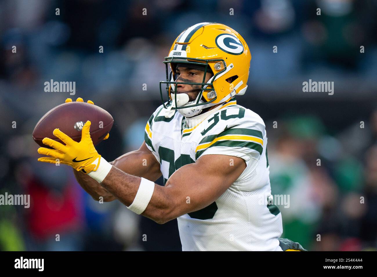 Green Bay Packers running back Chris Brooks (30) in action before an