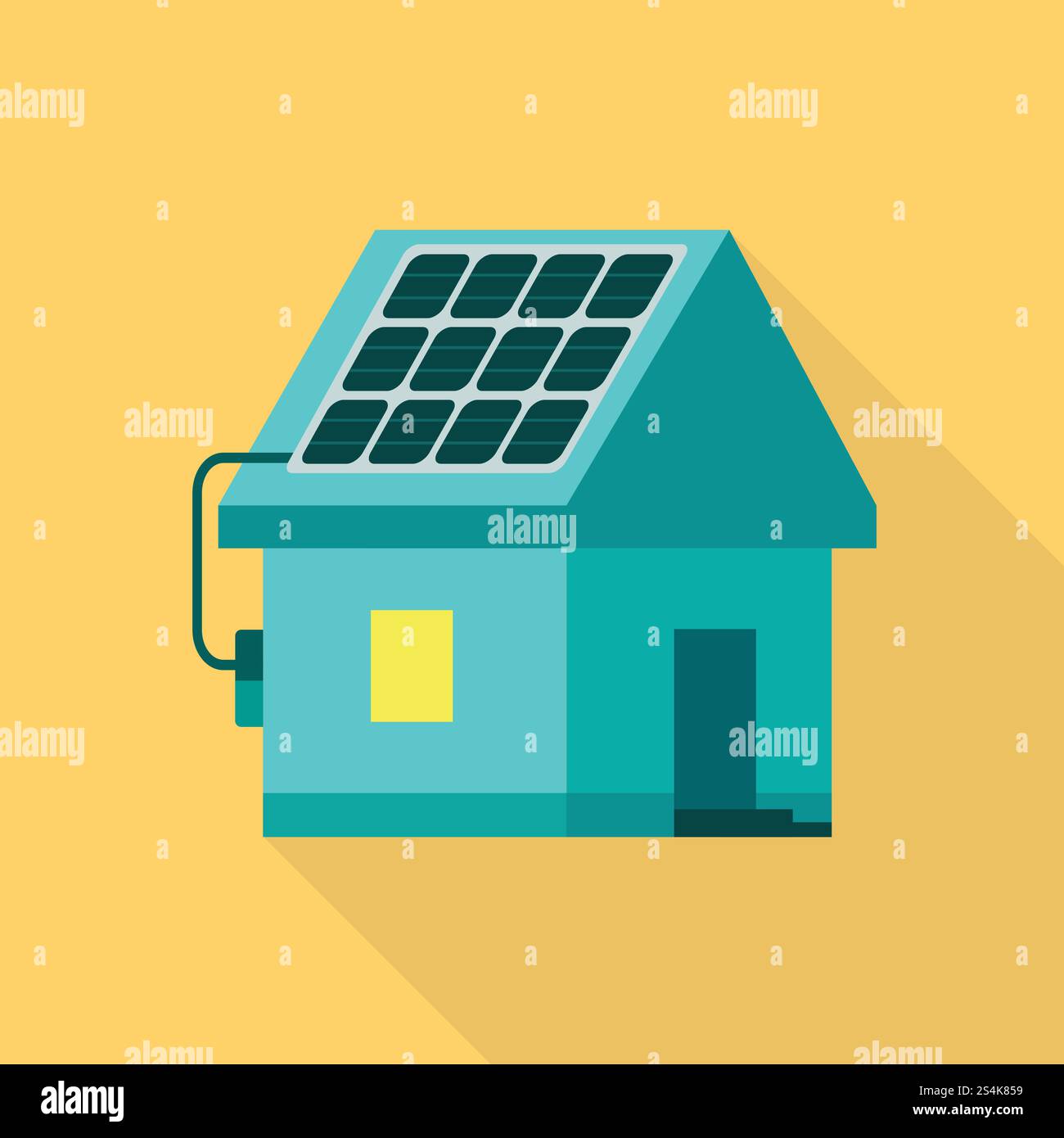 Eco house icon. Flat illustration of eco house vector icon for web ...