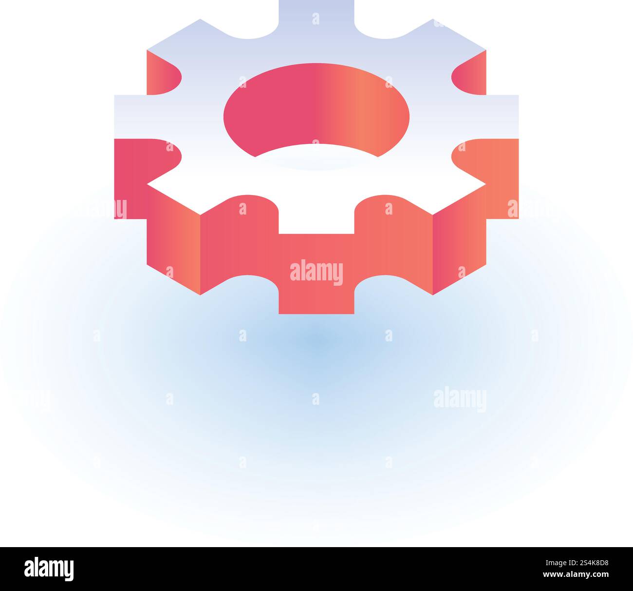 Cog wheel icon. Isometric of cog wheel vector icon for web design ...
