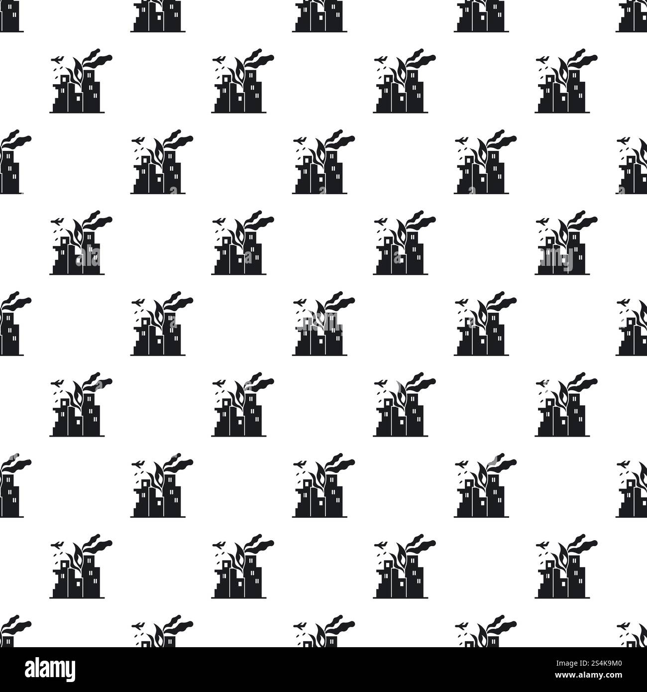 War fire city pattern seamless vector repeat for any web design. War fire city pattern seamless vector Stock Vector