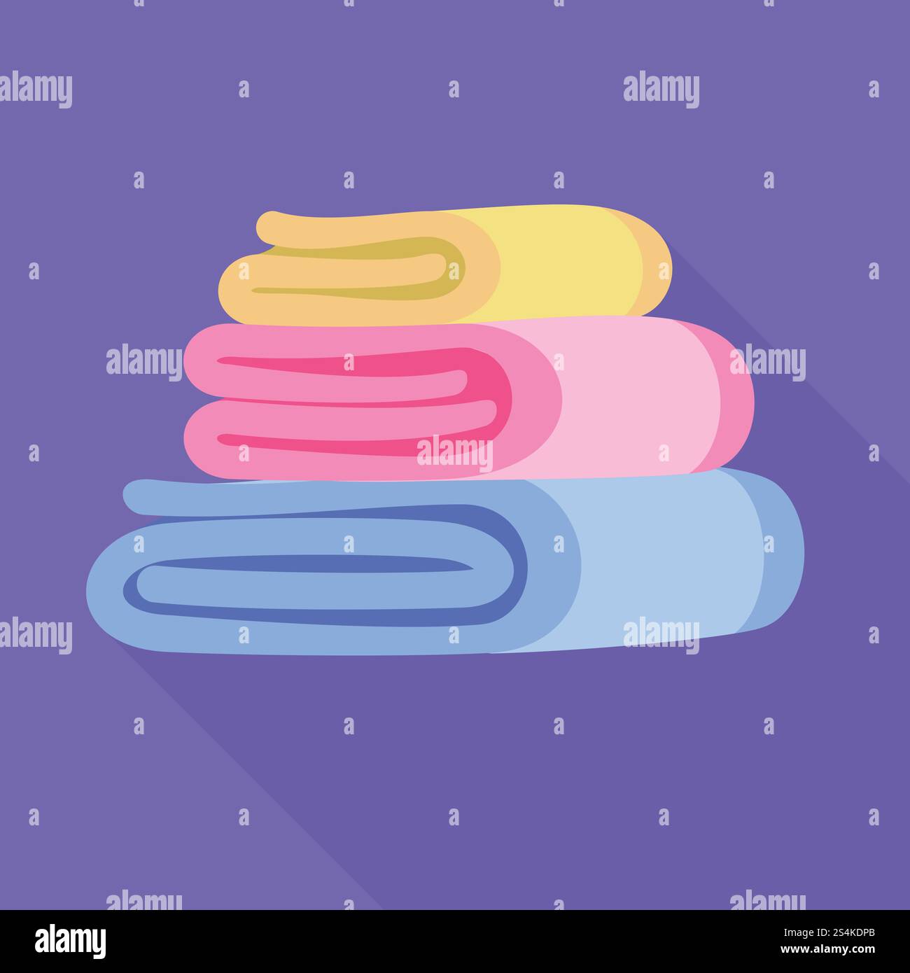 Towel stack icon. Flat illustration of towel stack vector icon for web design. Towel stack icon, flat style Stock Vector