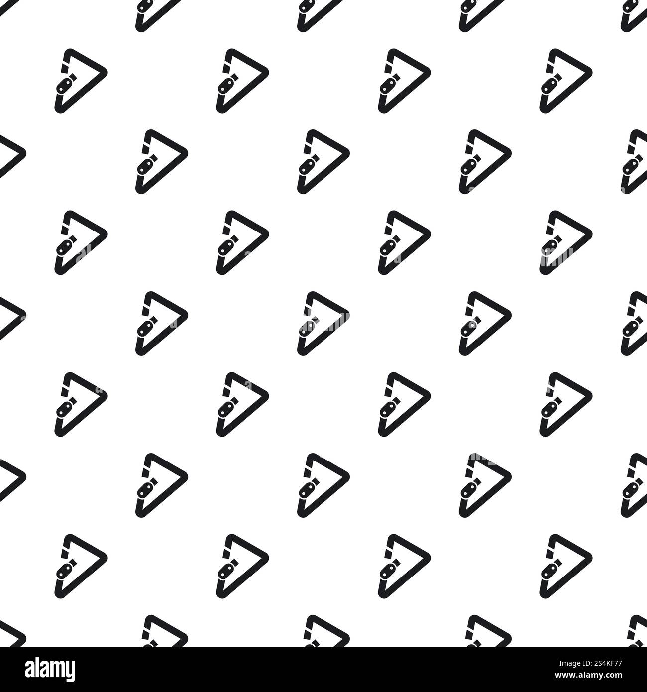 Triangular carabiner pattern seamless vector repeat for any web design. Triangular carabiner pattern seamless vector Stock Vector