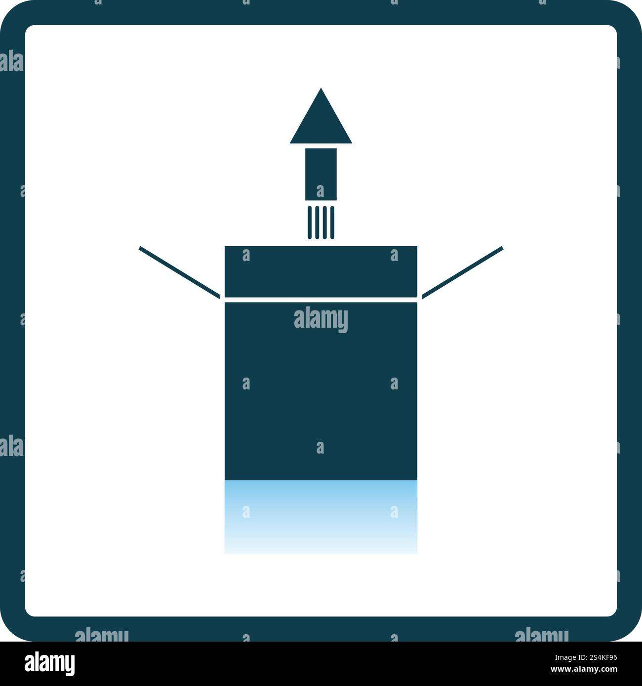Product Release Icon. Square Shadow Reflection Design. Vector Illustration. Stock Vector