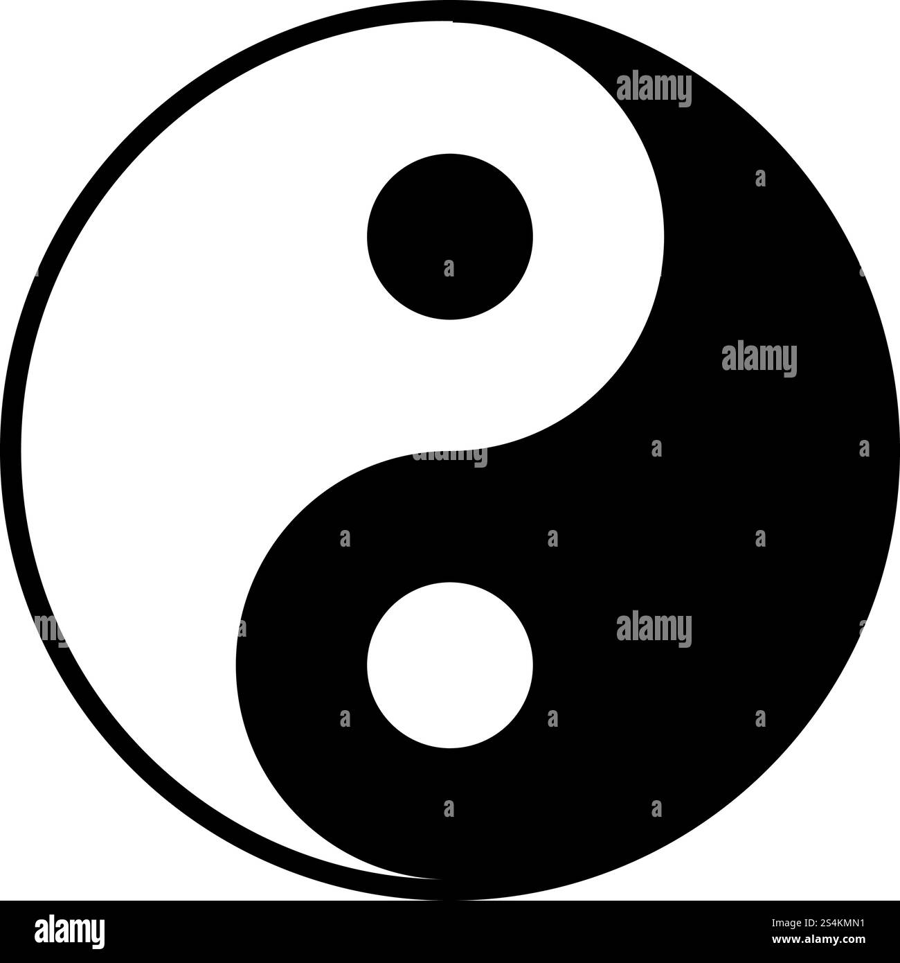 Yin And Yang Icon. Flat Color Design. Vector Illustration Stock Vector ...