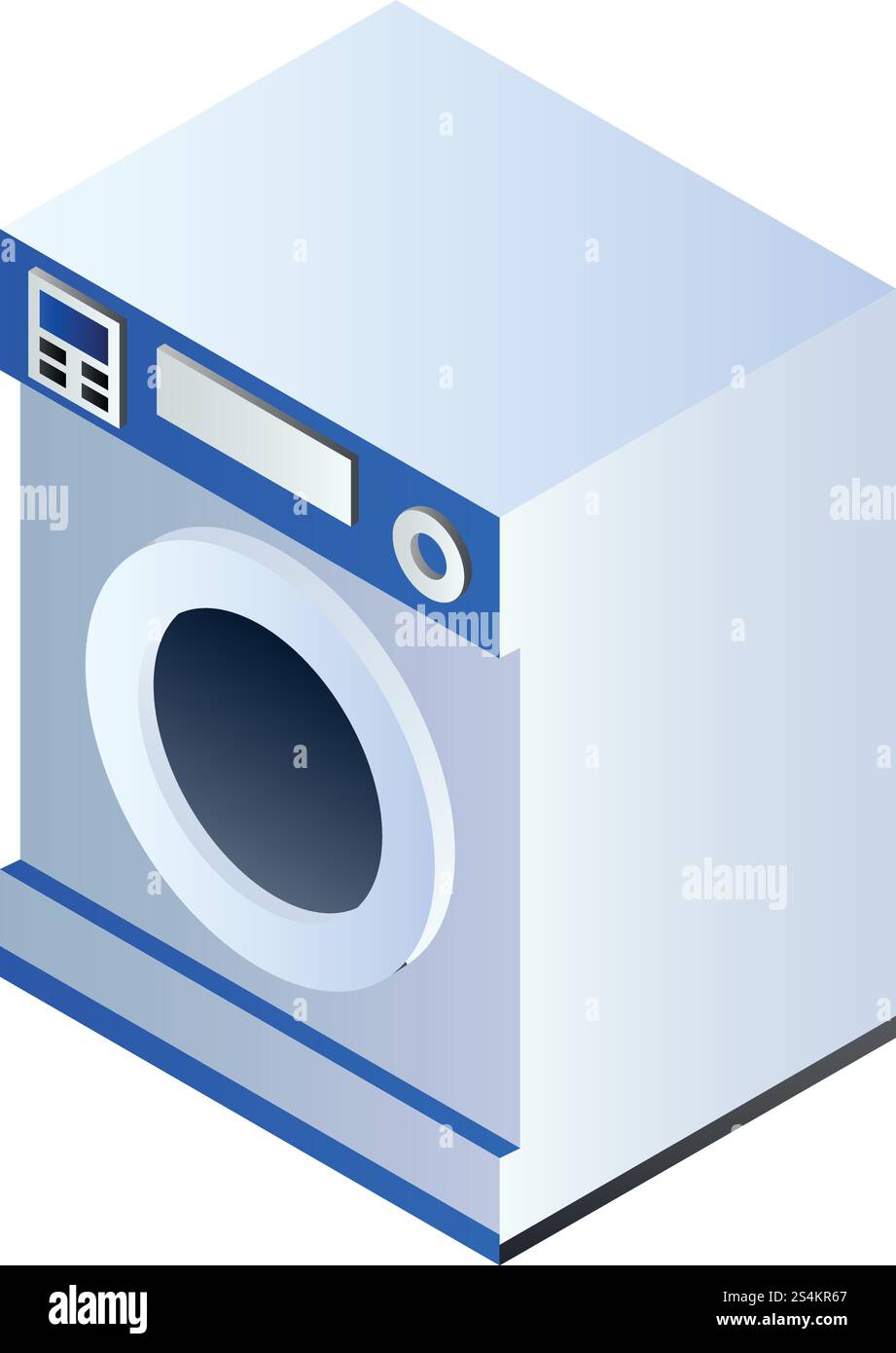Modern laundry machine icon. Isometric of modern laundry machine vector icon for web design isolated on white background. Modern laundry machine icon, isometric style Stock Vector