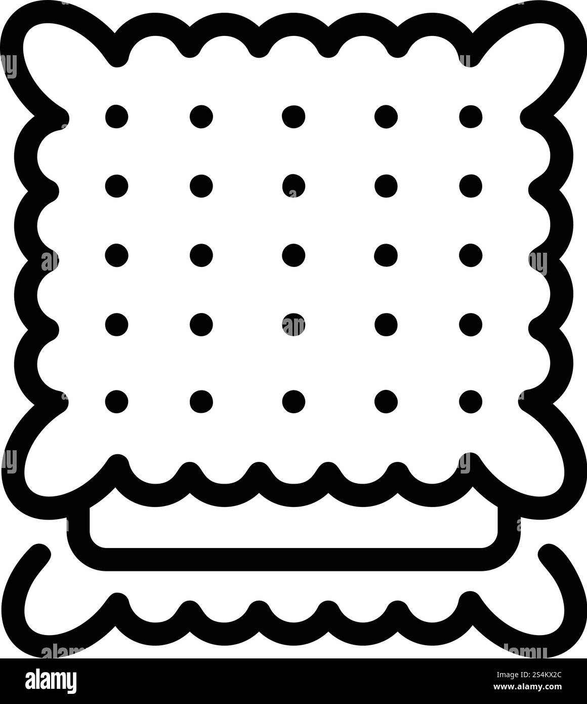 Square cookie icon outline Cut Out Stock Images & Pictures - Alamy