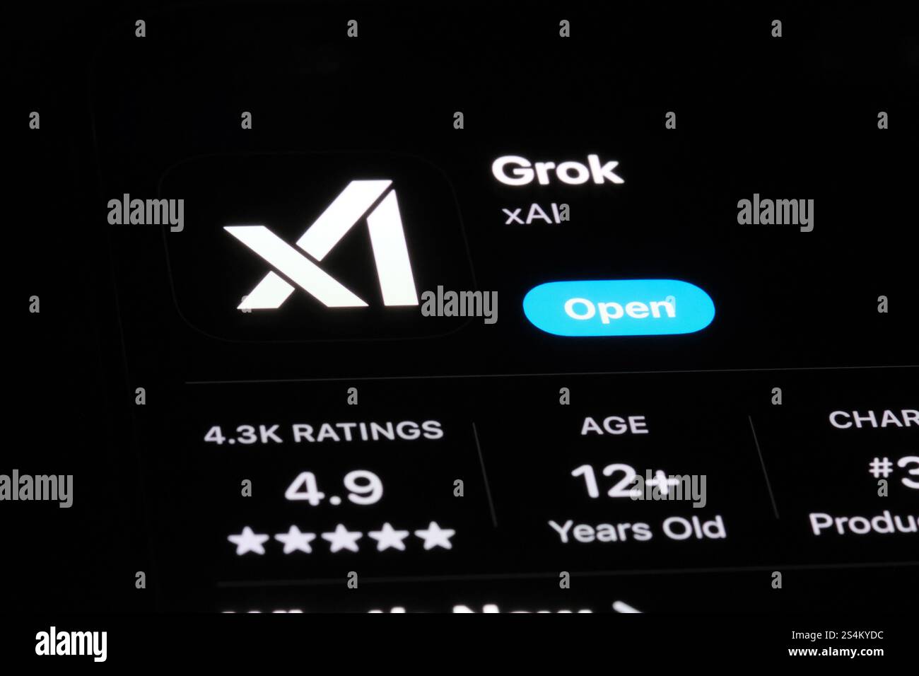 xAI Grok AI chatbot app icon Stock Photo - Alamy