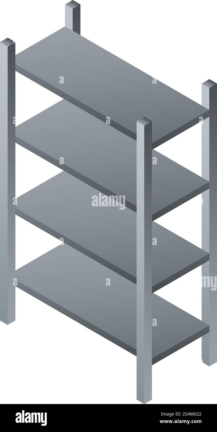 Metal rack icon. Isometric of metal rack vector icon for web design ...