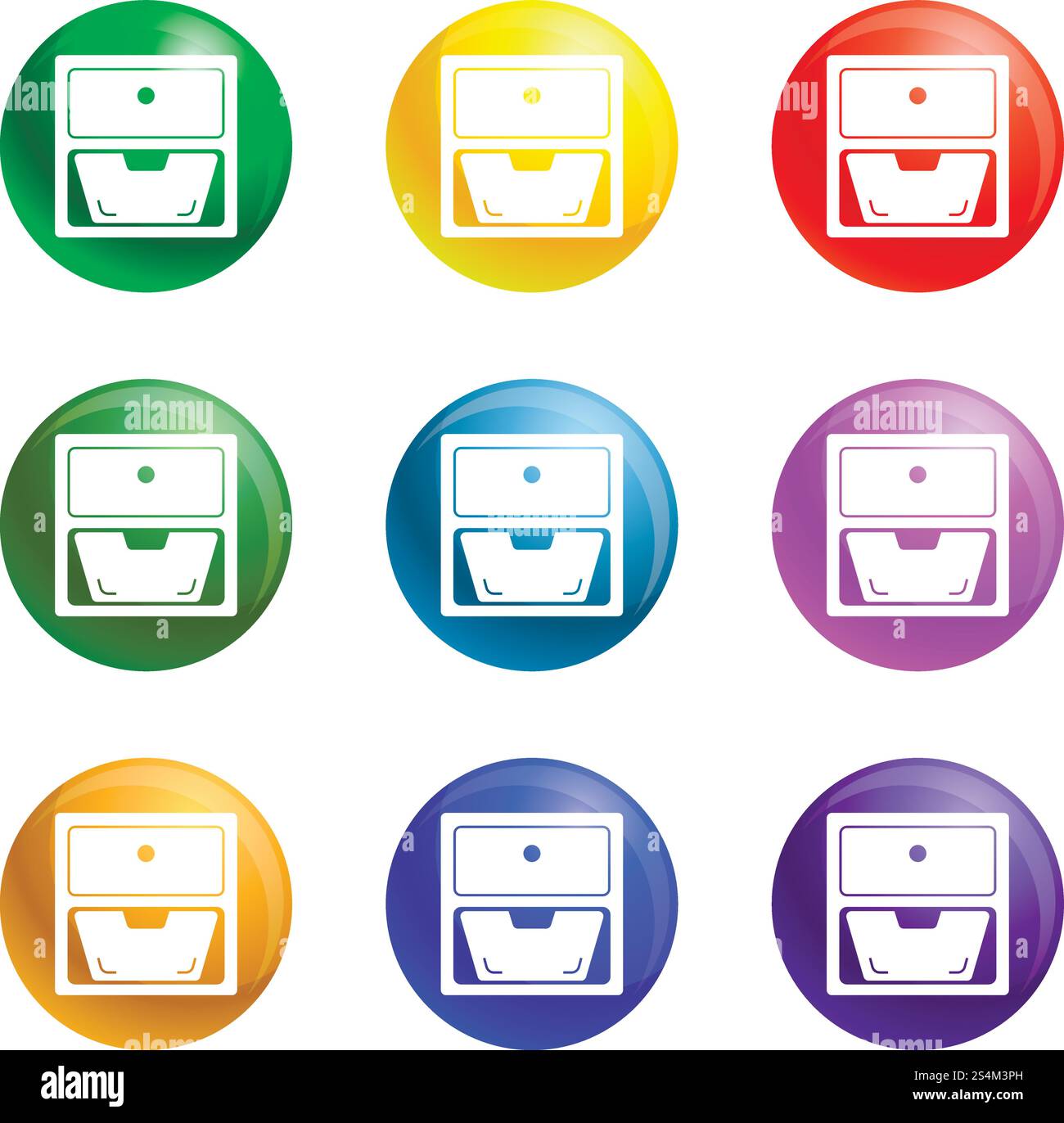 9 drawers Stock Vector Images - Alamy