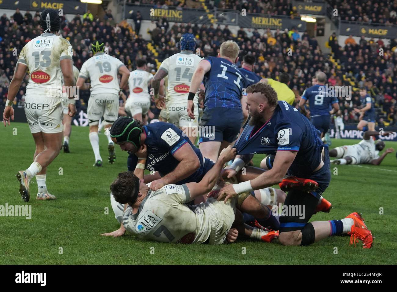 La Rochelle, France. 12th Jan, 2025. 19 RG SNYMAN of Leinster Rugby and ...