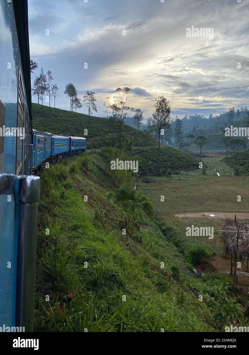 Nuwara Eliya Landscapes and Train Routes - Smartphone Captured Stock Image