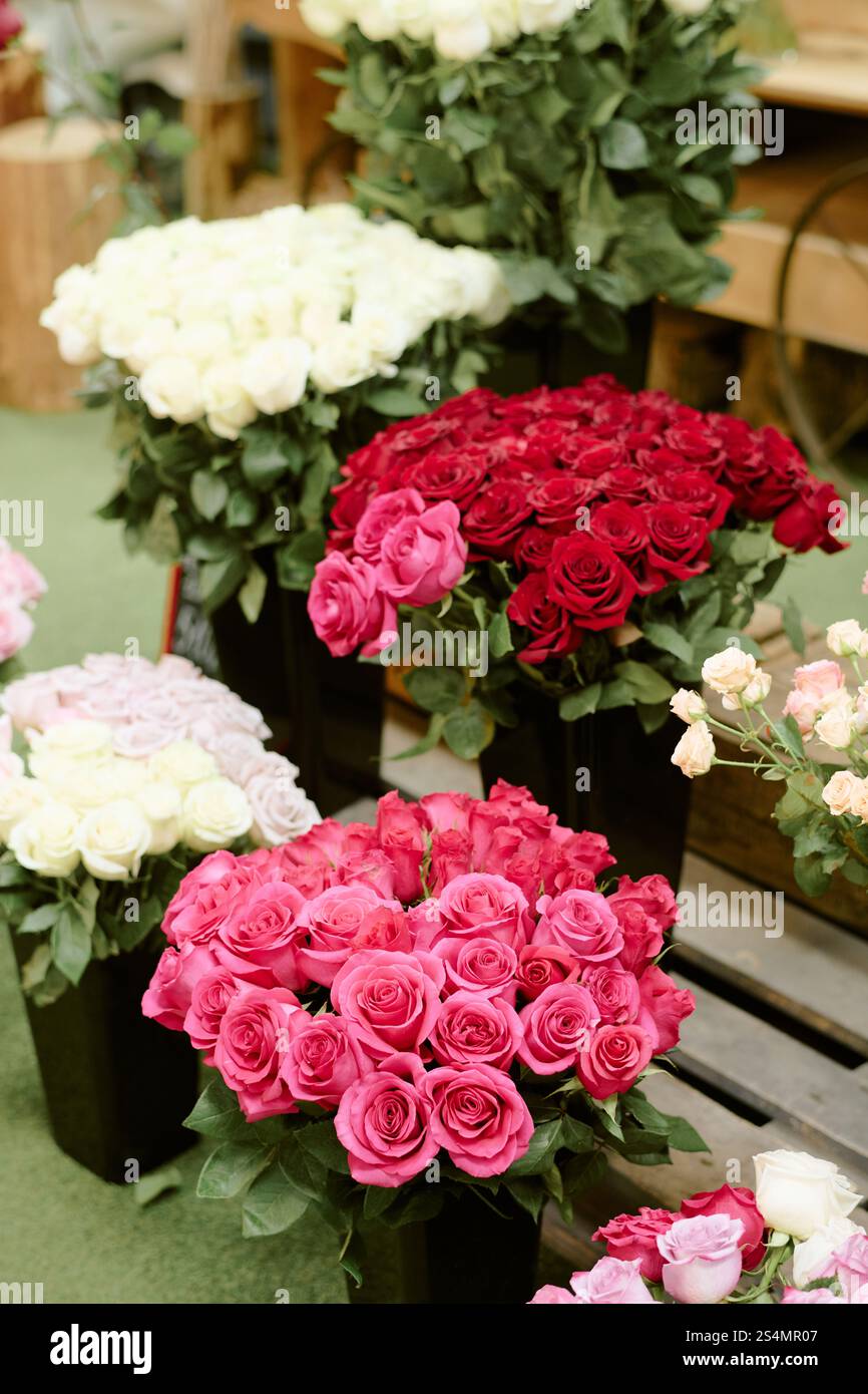 Bucket roses on black hi-res stock photography and images - Alamy