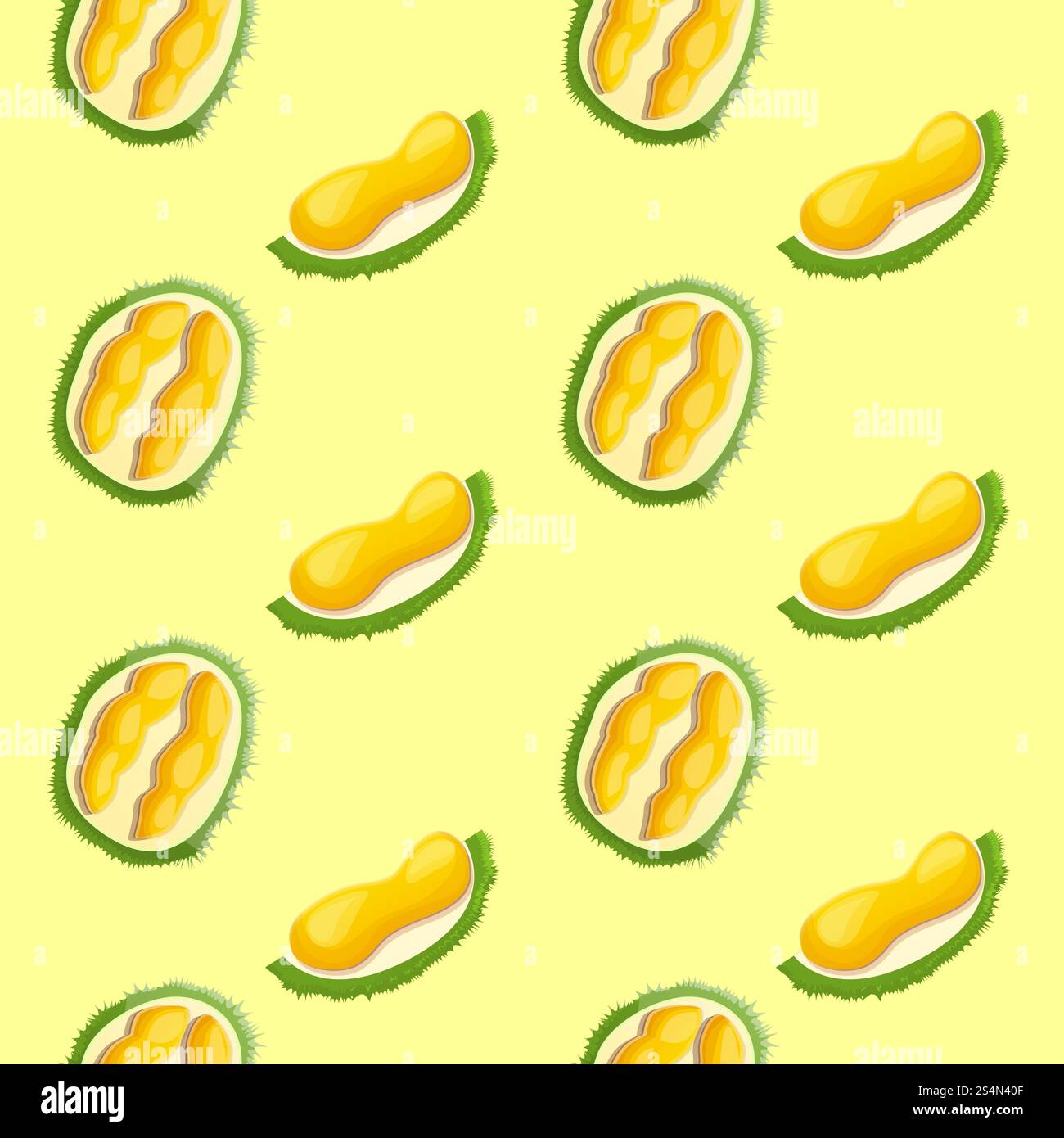 Durian Pattern Design Exotic durian pattern. Cartoon illustration of exotic durian vector ...