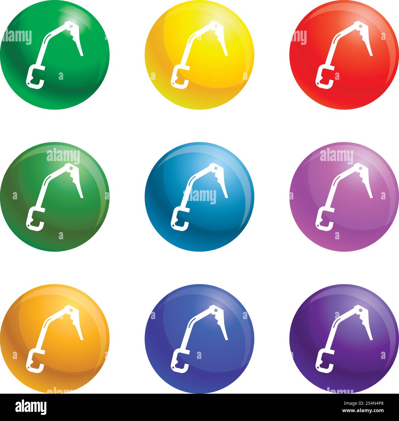 Climb tool icons vector 9 color set isolated on white background for ...