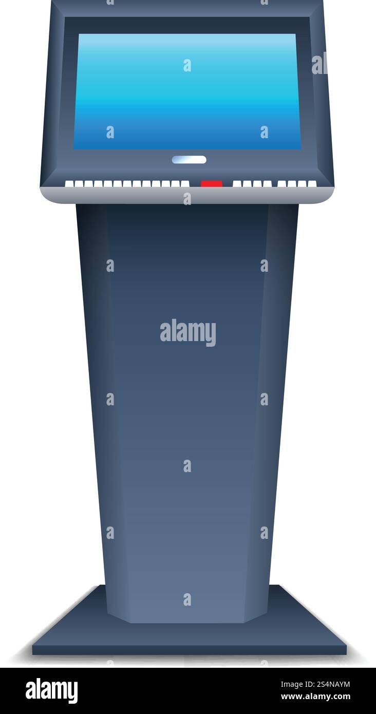 Screen stand icon. Realistic illustration of screen stand vector icon ...