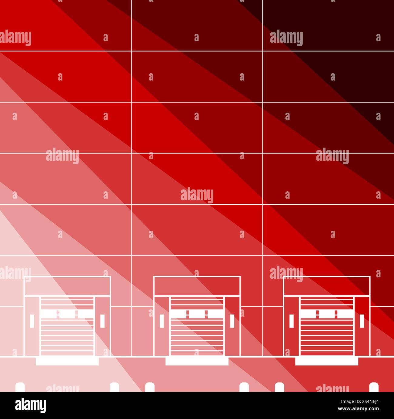 Warehouse Logistic Concept Icon. Flat Color Ladder Design. Vector ...