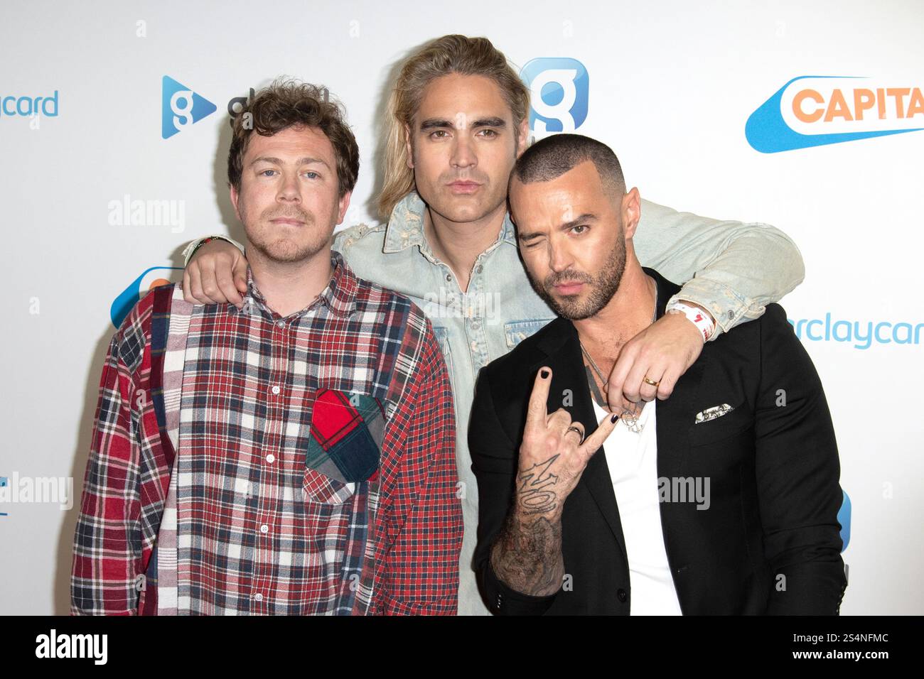 Busted ( James Bourne, Charlie Simpson and Matt Willis ) attends ...