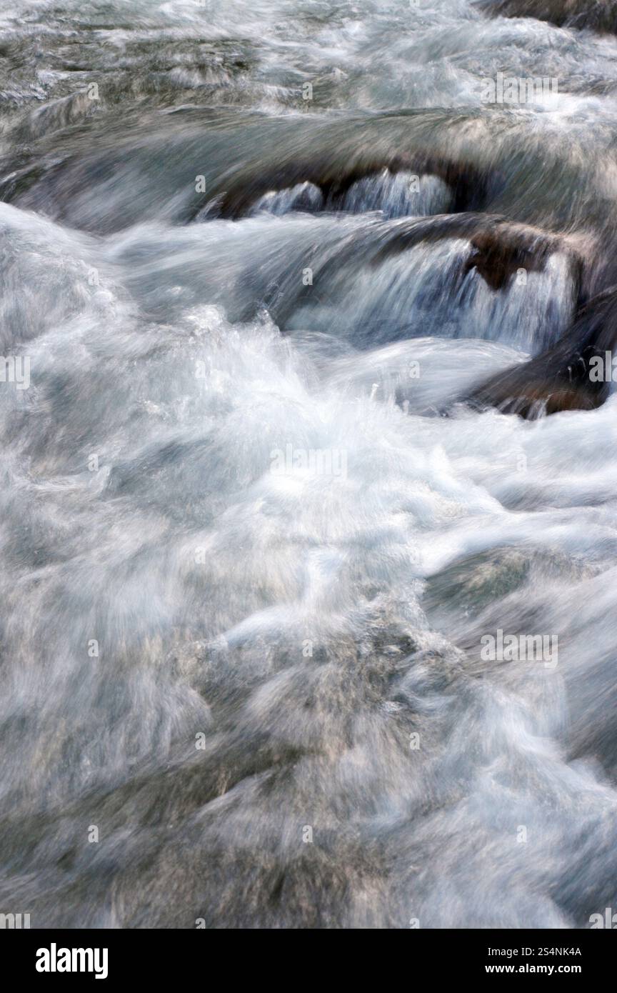mountain river with rapid current (background) Stock Photo