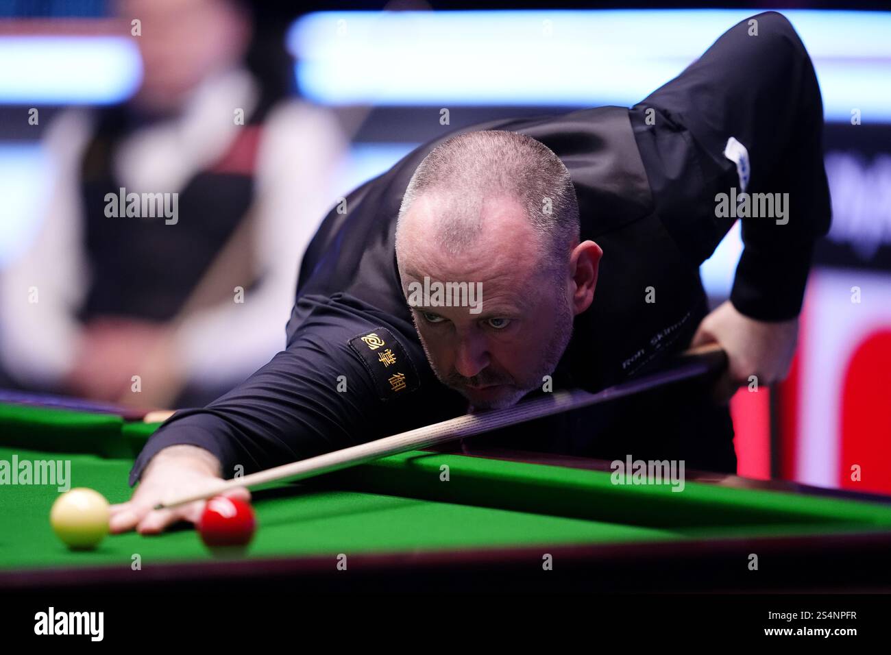 Mark Williams in action during his match against Ding Junhui on day two