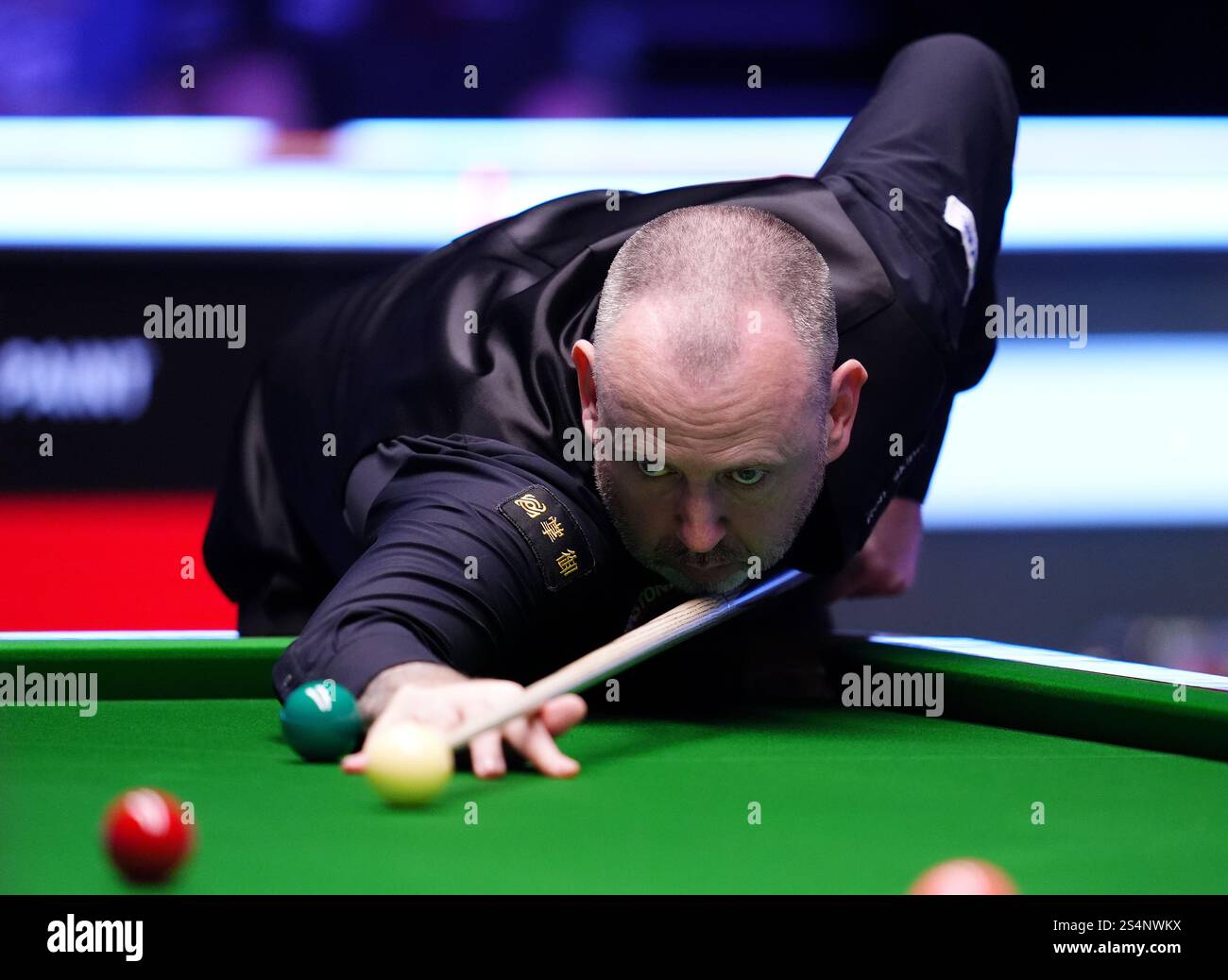 Mark Williams in action during his match against Ding Junhui on day two