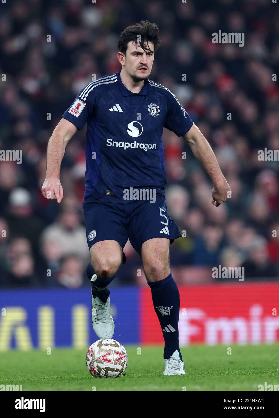 London, England, 12th January 2025. Manchester United’s Harry Maguire