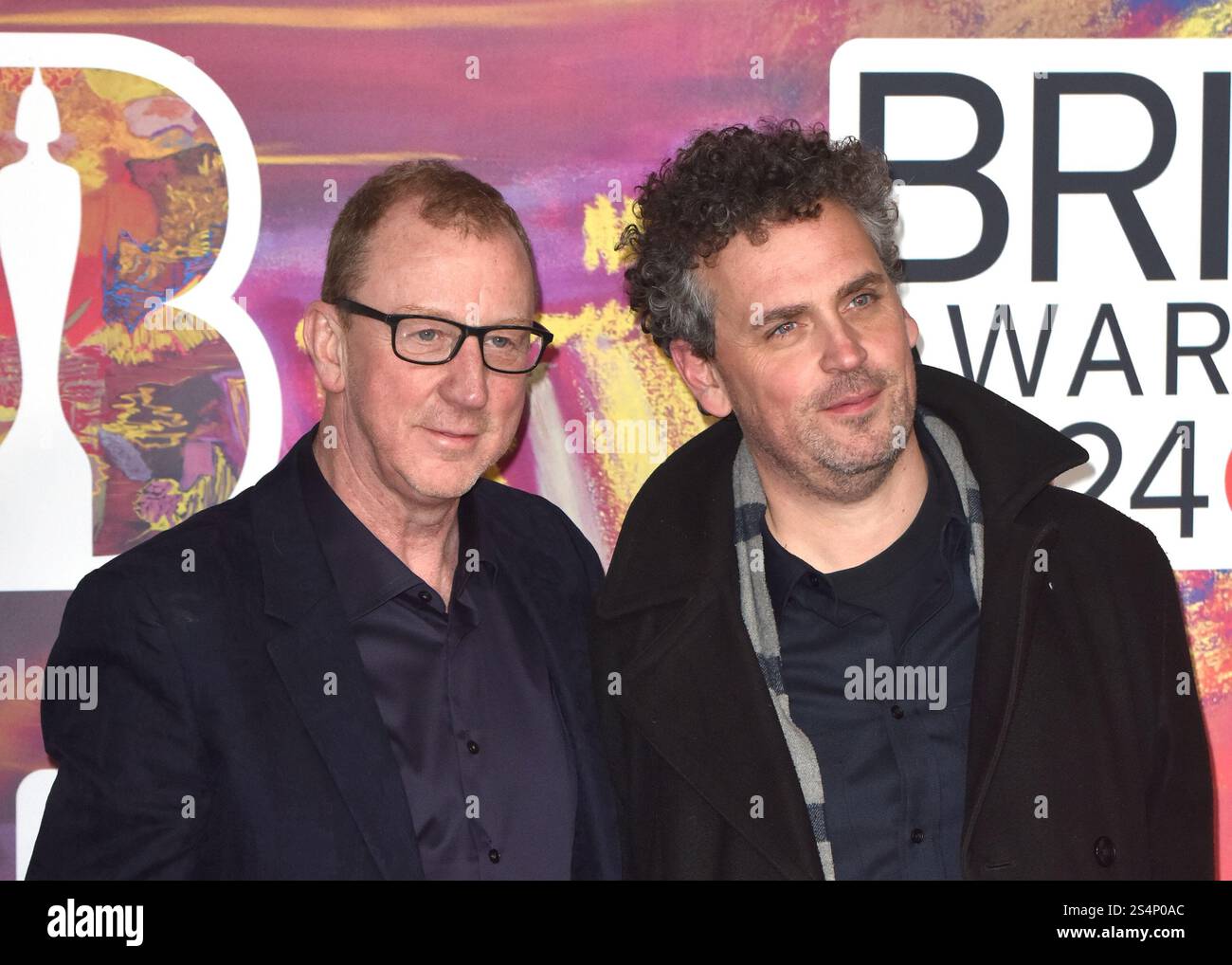 ***EDITORIAL USE ONLY*** Dave Rowntree and James Ford attends The BRIT ...