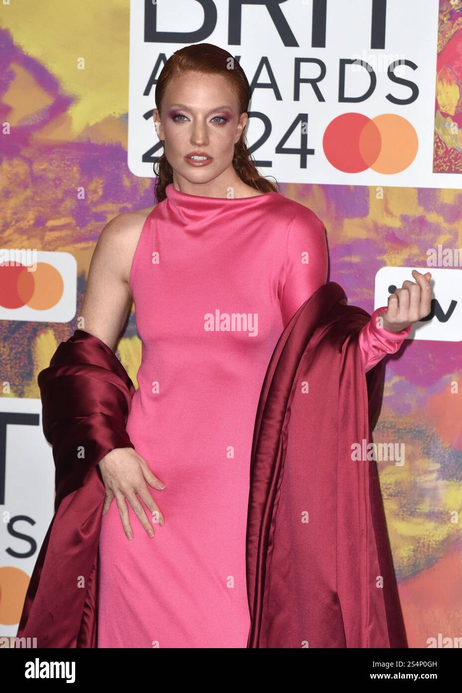 ***EDITORIAL USE ONLY*** Jess Glynne attends The BRIT Awards 2024 at ...