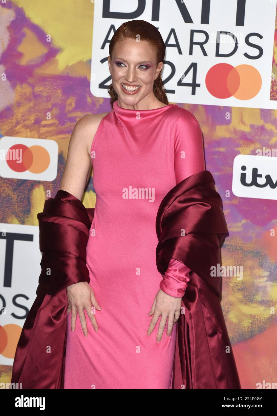 ***EDITORIAL USE ONLY*** Jess Glynne attends The BRIT Awards 2024 at ...