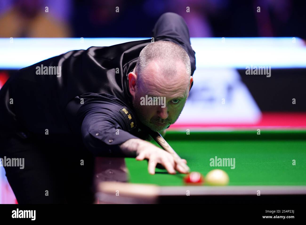 Mark Williams in action during his match against Ding Junhui on day two