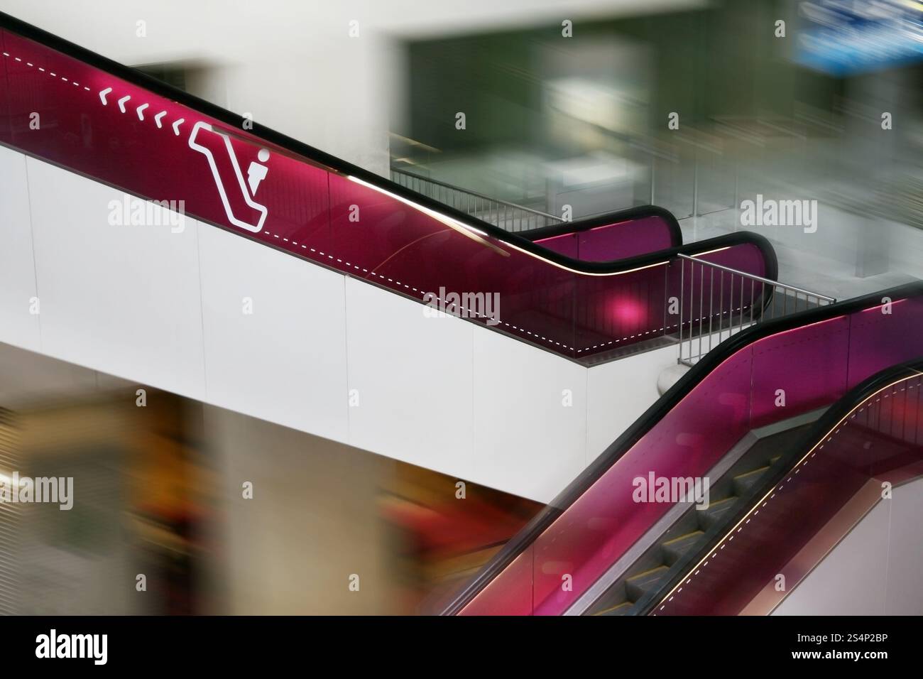 moving staircase in international airport. moving staircase Stock Photo ...