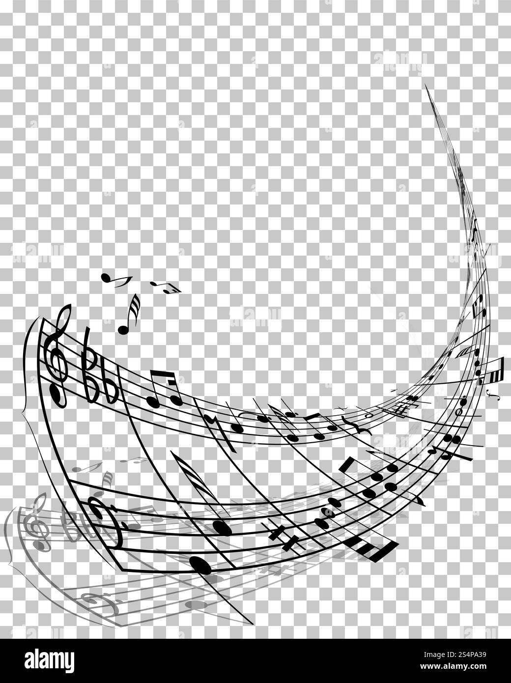 Vector Notes Design With Transparency Grid on Back. Vector Illustration ...