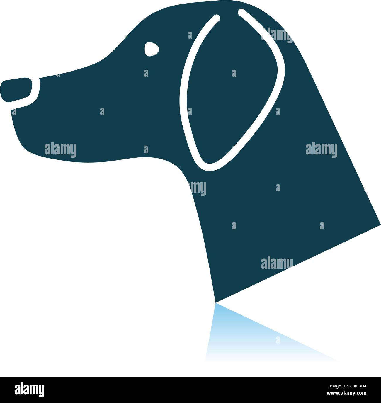 Dog Head Icon. Shadow Reflection Design. Vector Illustration Stock ...