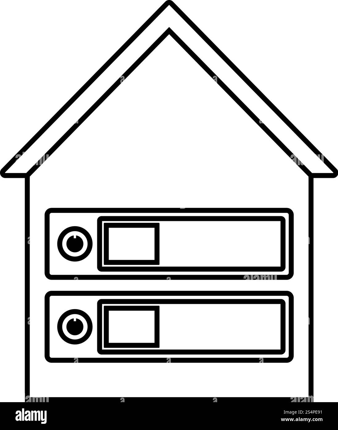 Datacenter Icon. Outline Simple Design. Vector Illustration Stock ...