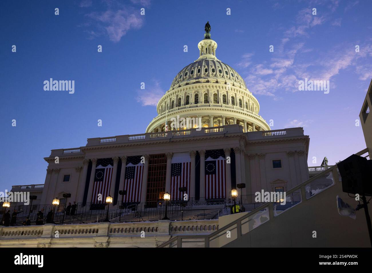 The U.S. Capitol building is seen during a dress rehearsal for the