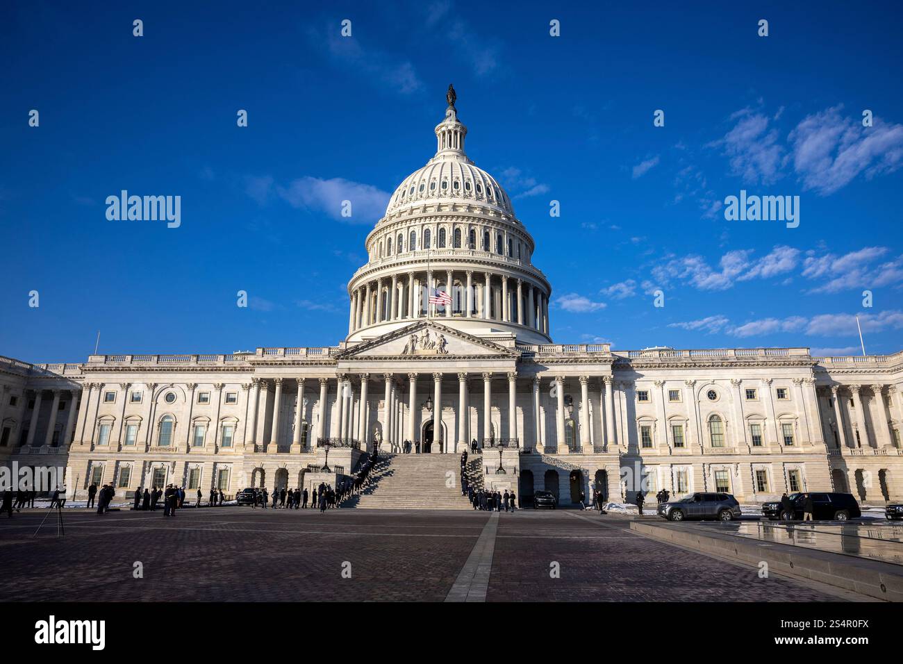 The U.S. Capitol building is seen during a dress rehearsal for the