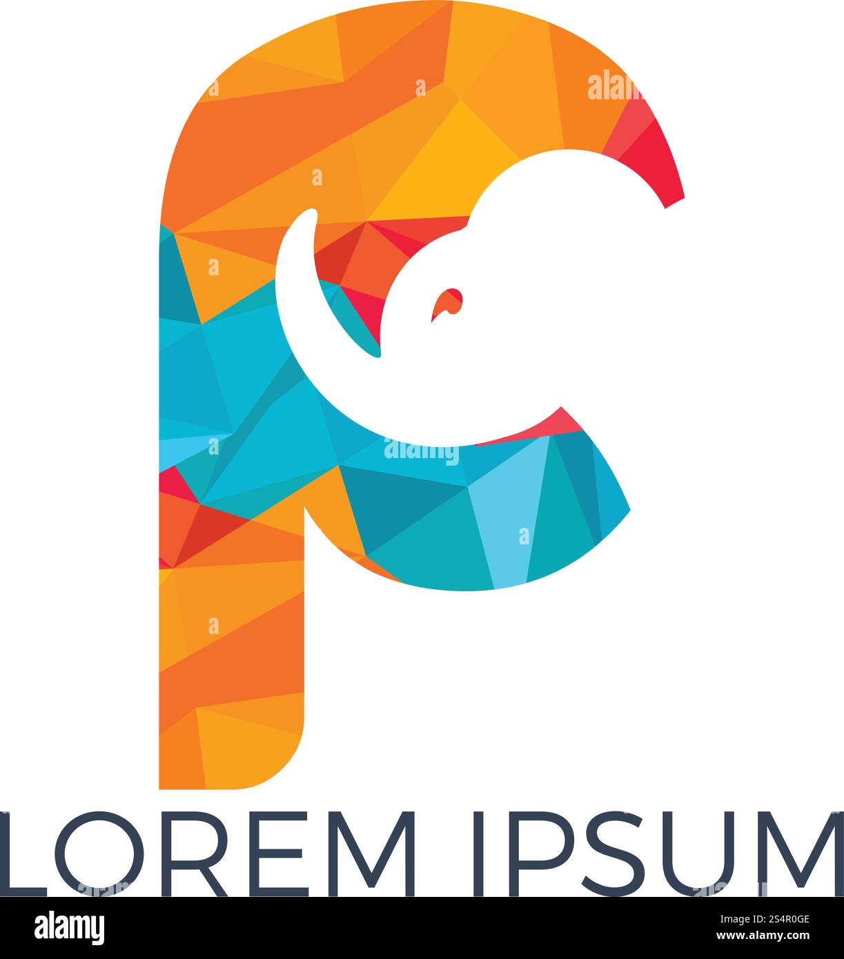 Modern Elephant P Letter Alphabet Logo Design Stock Vector Image & Art ...