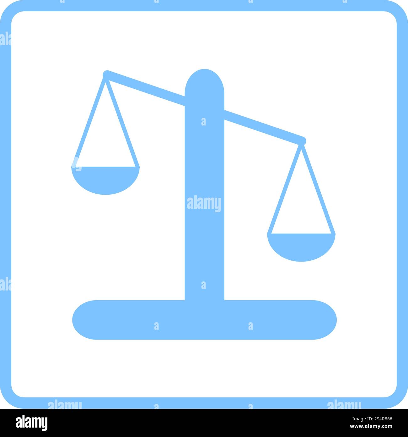 Scale Icon. Blue Frame Design. Vector Illustration. Stock Vector