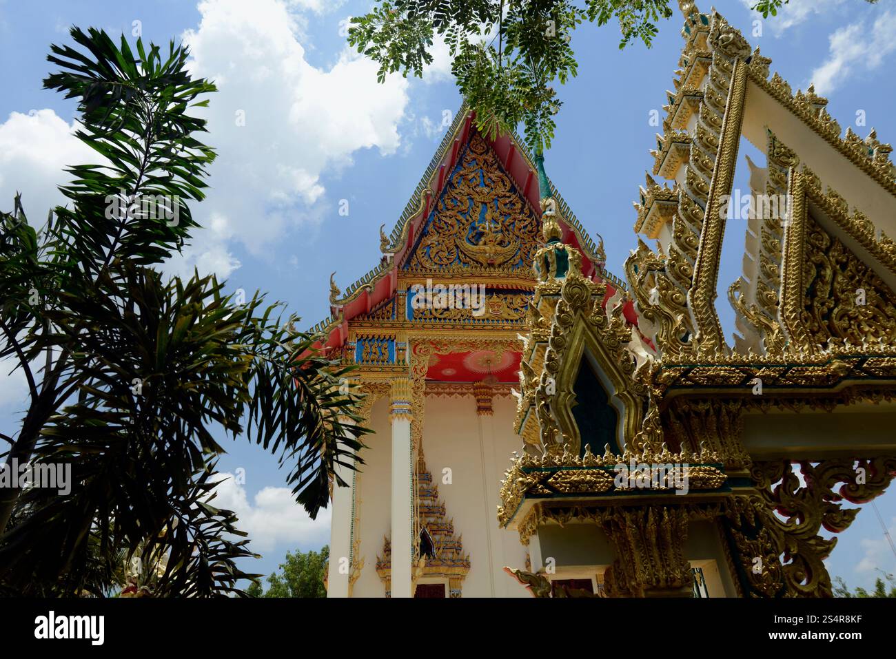 Der Tempel Wat Pak Saeng bei Lakhon Pheng am Mekong River in der Provinz Amnat Charoen nordwestlich von Ubon Ratchathani im nordosten von Thailand in Stock Photo