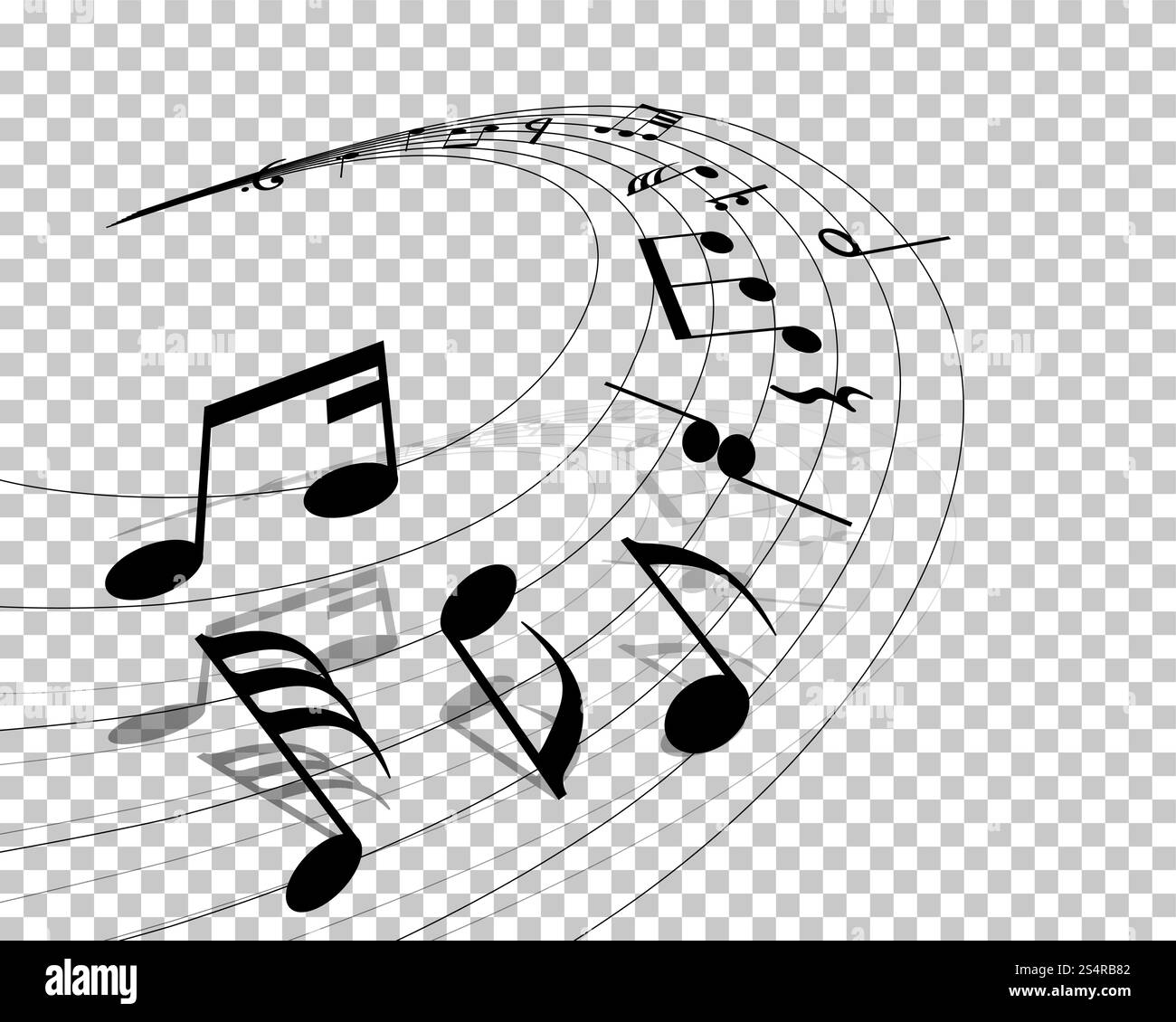 Vector Notes Design With Transparency Grid on Back. Vector Illustration ...