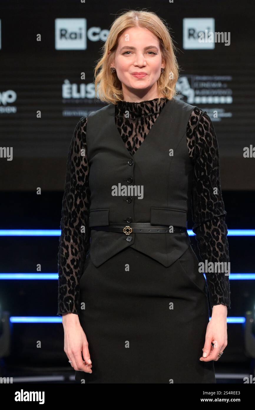 Rome, Italy. 13th Jan, 2025. Rike Schmid attends the photocall of Rai ...