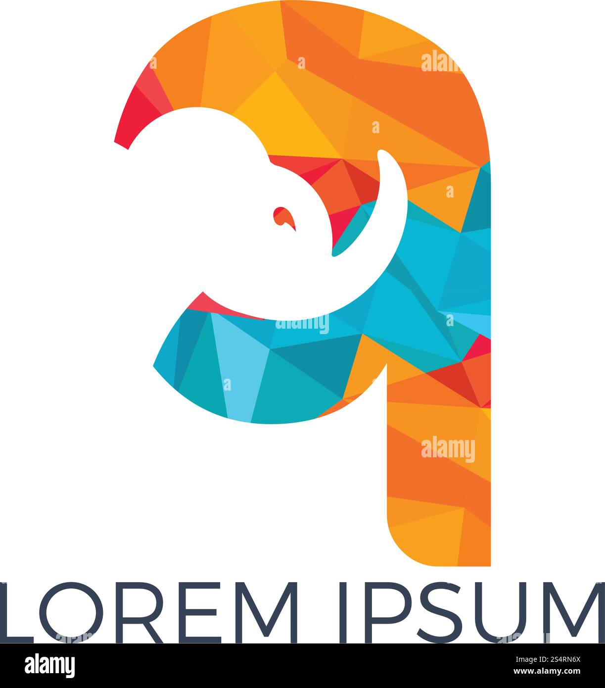 Modern Elephant Q Letter Alphabet Logo Design Stock Vector Image & Art ...