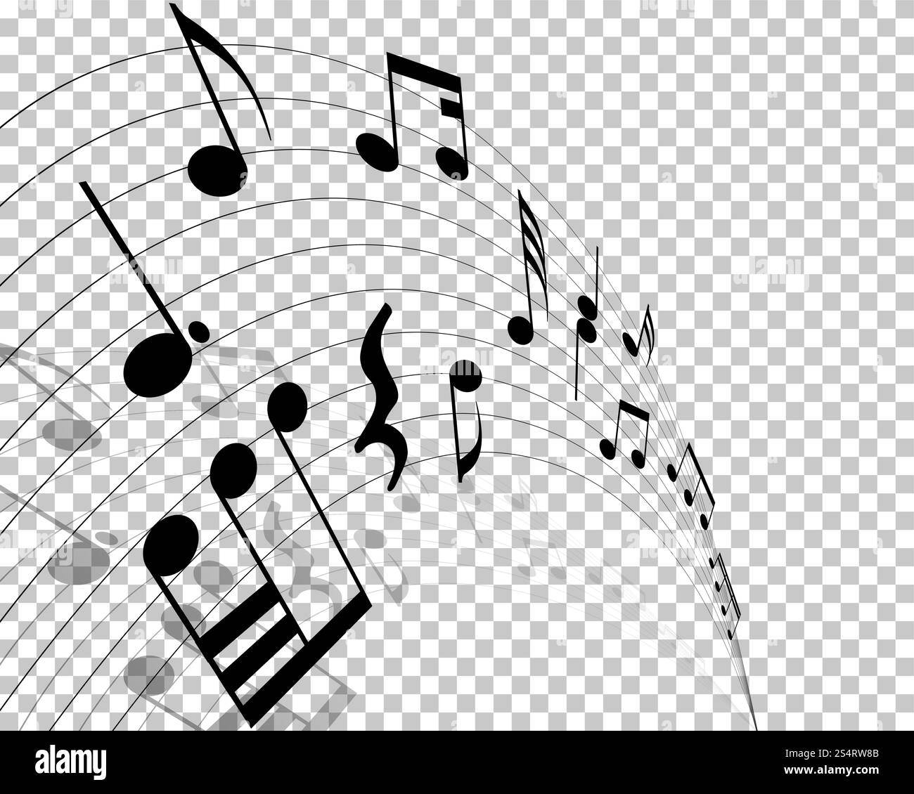 Vector Notes Design With Transparency Grid on Back. Vector Illustration ...
