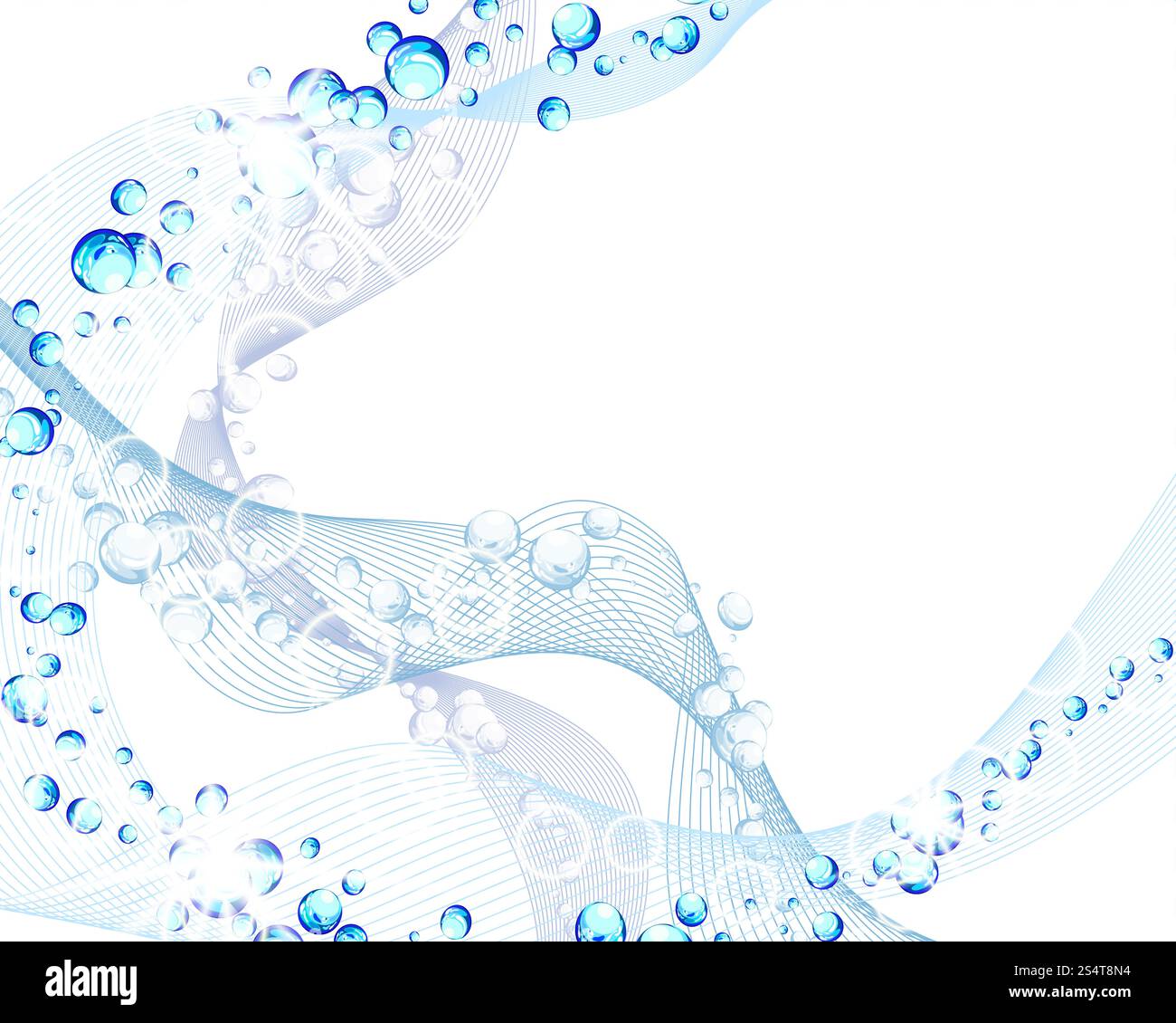 Water ripple background with bubbles. Vector ilustration with ...