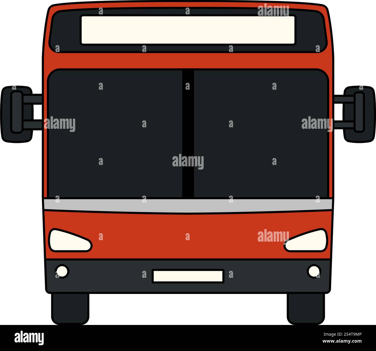 City Bus Icon. Outline With Color Fill Design. Vector Illustration ...