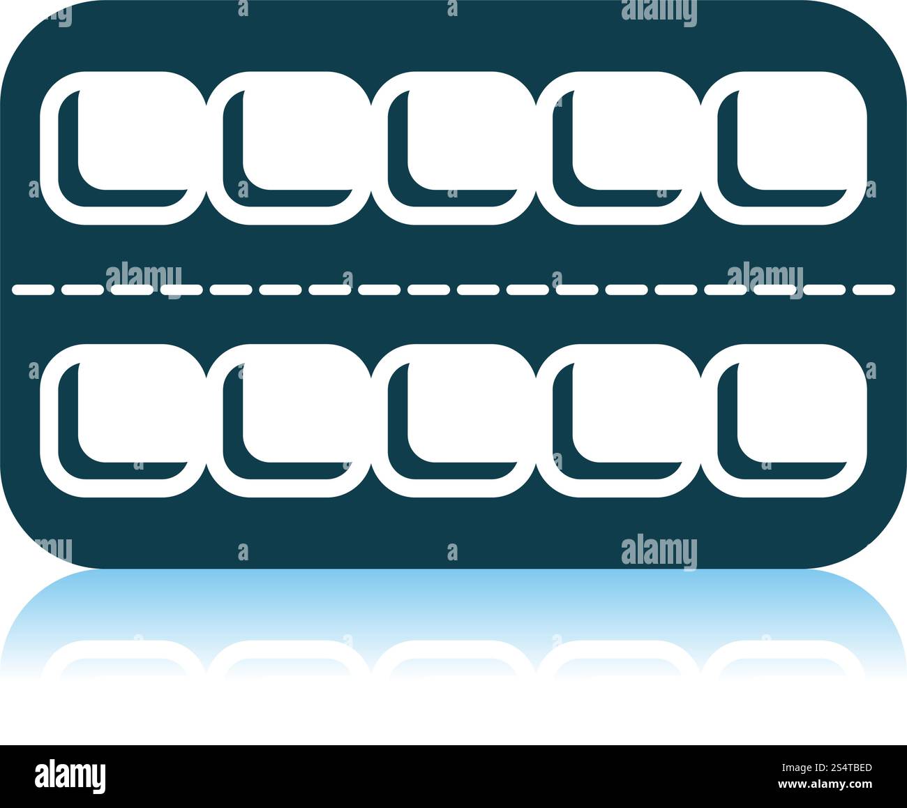 Tablets Pack Icon. Shadow Reflection Design. Vector Illustration Stock ...